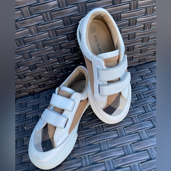 BURBERRY Little Boy Nova Check (Mega) LEATHER & CANVAS/Velcro Tennies🔥2-3 years - Picture 3 of 12